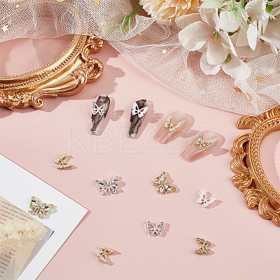 6 Styles Alloy Rhinestone Cabochons FIND-OC0013-52-1