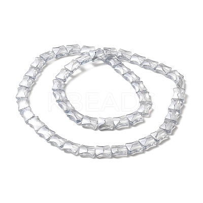 Transparent Electroplate Glass Beads Strands LS-EGLA-H103-PL01-1