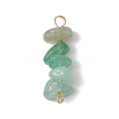 30Pcs 30 Styles 304 Mixed Gemstone Chip Beaded Connector Charms PALLOY-JF02873-01-1