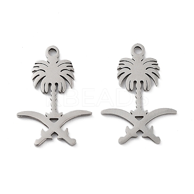 Non-Tarnish 201 Stainless Steel Connector Charms STAS-A090-20P-1