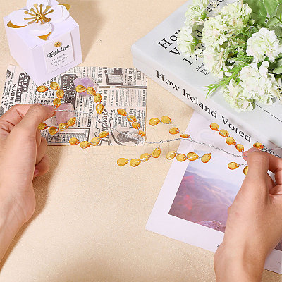 Wedding Acrylic Teardrop String DIY-WH0580-71-1
