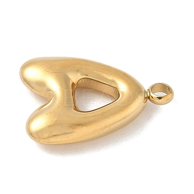 304 Stainless Steel Initial Pendants STAS-S186-12A-G-1