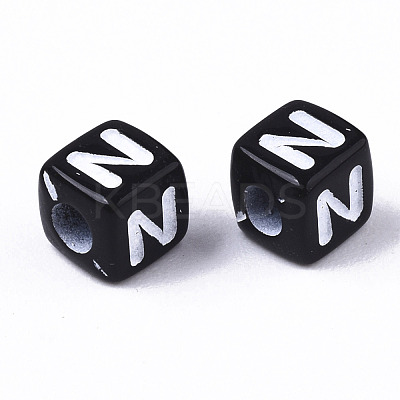 Opaque Acrylic Beads SACR-N002-01N-1