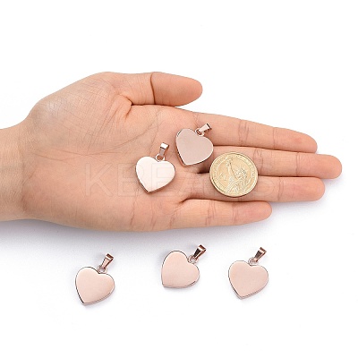 Ion Plating(IP) Fashionable 304 Stainless Steel Stamping Blank Tag Pendants STAS-J002B-01RG-1