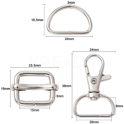 Bag Clasps Set PALLOY-CJ0002-70-1