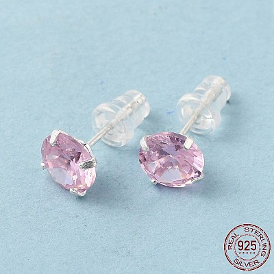 Cubic Zirconia Diamond Stud Earrings STER-M105-01C-S-1