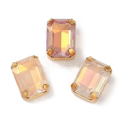 Brass Glass Rhinestone Sew on Rhinestones RGLA-B004-10A-G-1