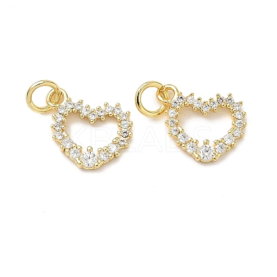 Brass Micro Pave Cubic Zirconia Pendants KK-I379-15G-03-1