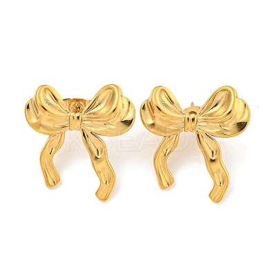 Ion Plating(IP) 304 Stainless Steel Stud Earrings for Women EJEW-A111-01G-1