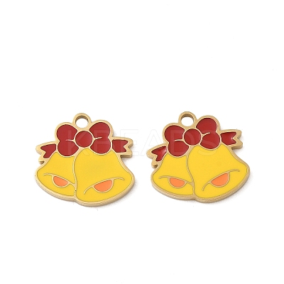 Christmas 304 Stainless Steel Enamel Pendants STAS-Z093-08L-G-1