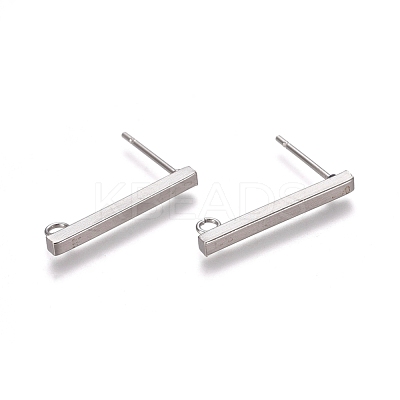 Non-Tarnish 304 Stainless Steel Stud Earring Findings STAS-E482-03A-P-1