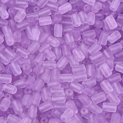 FGB Frosted Transparent Glass Seed Beads SEED-N013-05A-07-1