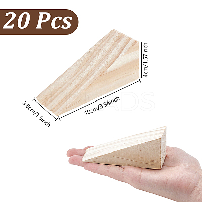 20Pcs Triangle Wooden Wedges for Chair Caning Supplies AJEW-NB0007-85-1