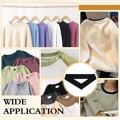 Cotton Elastic Ribbing Fabric for Cuffs DIY-WH0308-804C-1