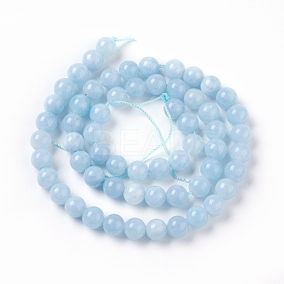 Dyed Natural White Jade Beads Strands G-P407-01-1