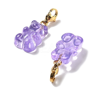 Bear Resin Pendant Decorations STAS-M092-01G-06-1