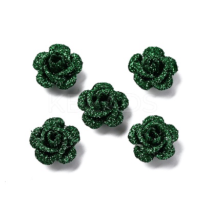 3D Rose Flower Baking Paint Aluminum Beads FIND-L019-01E-1