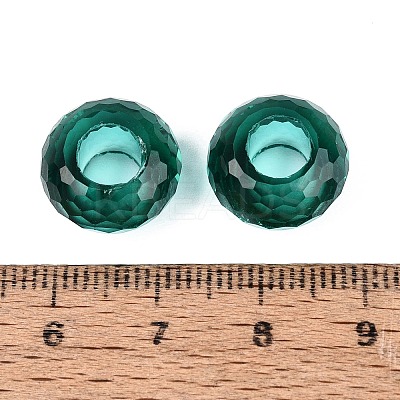 Transparent Glass European Beads GPDL-Q024-14mm-A06-1