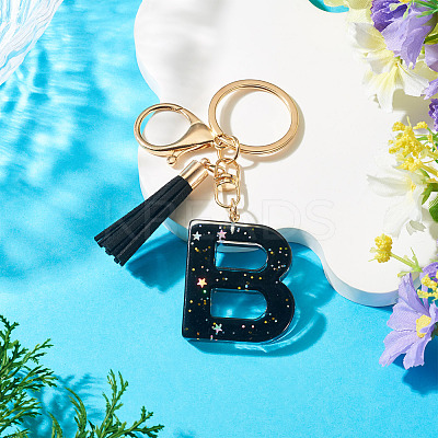 1Pc Resin Letter Keychains KEYC-TADJ0001-09B-1