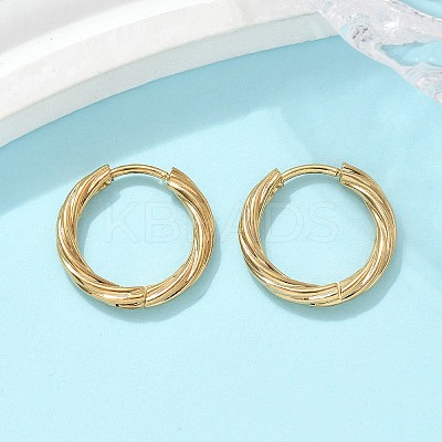 304 Stainless Steel Twist Hoop Earrings for Women LS-EJEW-A130-02B-G-1