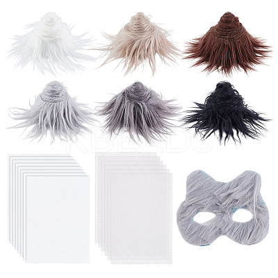 6Pcs 6 Colors Christmas 60% Fibre and 40% Polyester Wool Fabric AJEW-NB0006-74-1