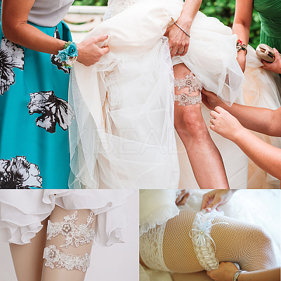 Lace Elastic Bridal Garters OCOR-WH0020-08-1