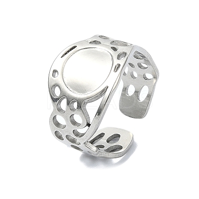 304 Stainless Steel Cuff Rings RJEW-M019-62P-1