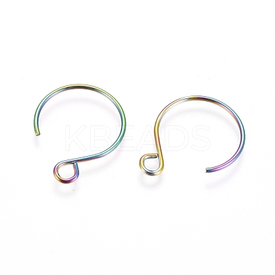 Ion Plating(IP) 304 Stainless Steel Earring Hooks STAS-L216-02B-M-1