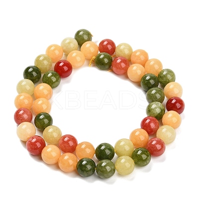 Natural White Jade Beads Strands G-Z097-A01-8mm-B-1