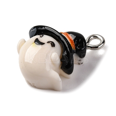 Halloween Theme Opaque Resin Pendants RESI-D075-01H-1