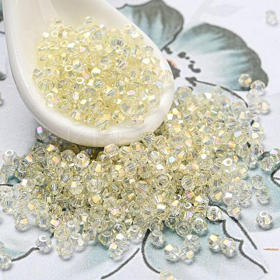 Full Rainbow Plated Transparent Electroplate Glass Beads EGLA-M030-02A-FR04-1