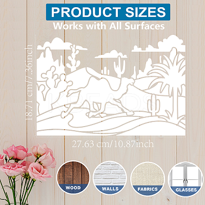 1Pc PET Hollow Out Drawing Painting Stencils DIY-MA0004-78A-1