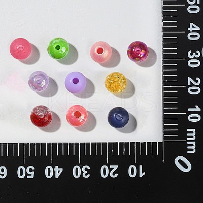 200Pcs 10 Styles Opaque Acrylic Beads MACR-CJ0001-46-1