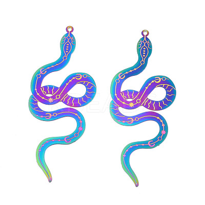 Ion Plating(IP) 304 Stainless Steel Filigree Big Pendants X-STAS-S118-110-1