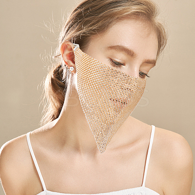 Triangle Alloy Headwear Masquerade Masks AJEW-WH20067-054KCG-1