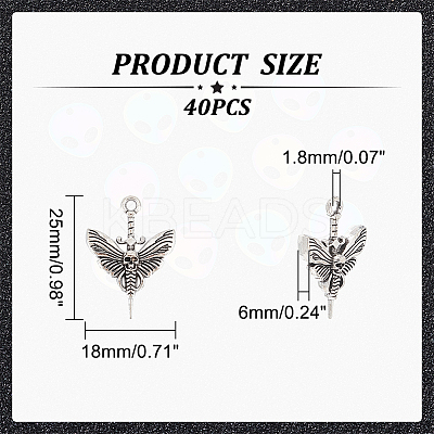 40Pcs Tibetan Style Alloy Pendants FIND-UN0001-76-1