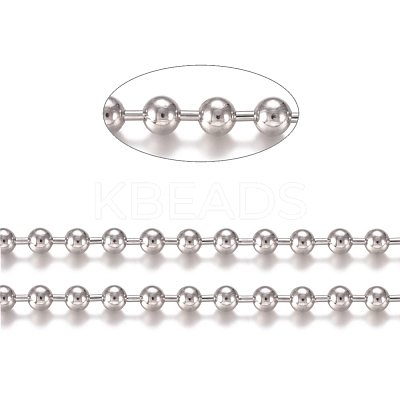 Tarnish Resistant 304 Stainless Steel Ball Chains CHS-E021-13K-P-1