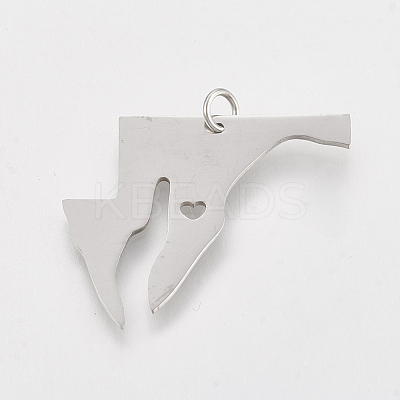 Tarnish Resistant 201 Stainless Steel Pendants STAS-T038-57-1