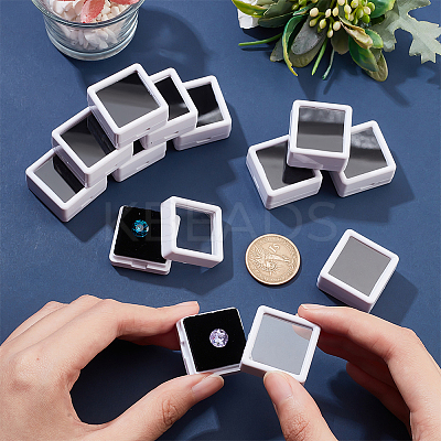 Plastic Loose Diamond Display Boxes CON-WH0087-55B-1
