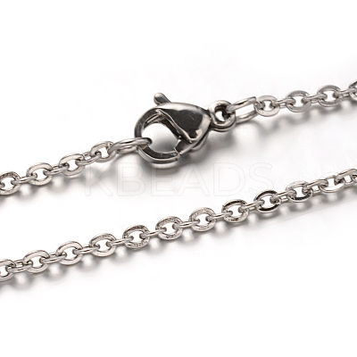 Tarnish Resistant 304 Stainless Steel Cable Chain Necklaces LS-NJEW-M151-24P-1