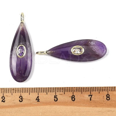 Natural Amethyst Pendants G-D357-03B-1