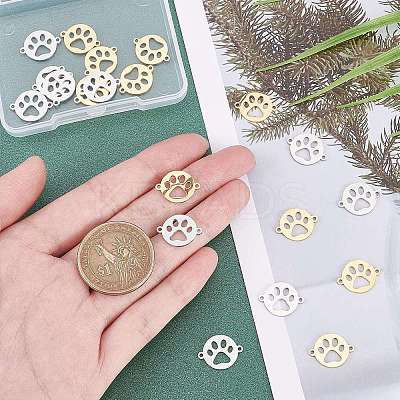 20Pcs 2 Style 201 Stainless Steel Links Connectors STAS-UN0027-20-1