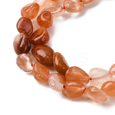 Natural Red Rabbit Fur Rutilated Quartz Beads Strands G-K395-A03-01-1
