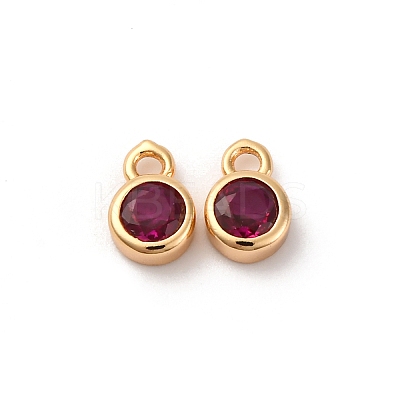 Brass Micro Pave Cubic Zirconia Pendants KK-Z112-12G-1