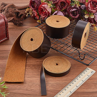 2M Flat AB Grade Cowhide Leather Cord AJEW-WH0479-73B-01-1