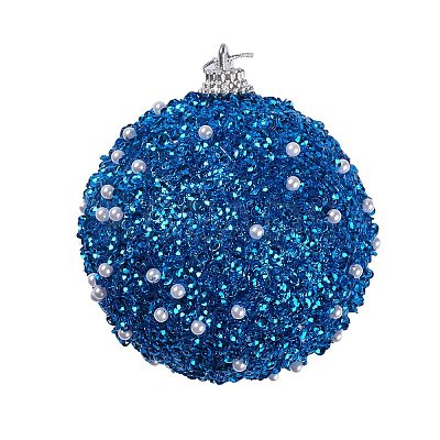 Christmas Ball Foam & Plastic Imitation Pearl Pendant Decoration FIND-G056-01C-1