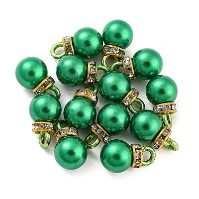 (Defective Closeout Sale: Ring Dyed)ABS Plastic Imitation Pearl Charms KY-XCP0001-25G-03-1