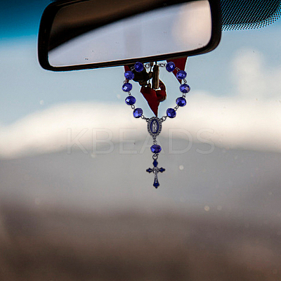10Pcs 5 Colors Glass & Alloy Enamel Pendant Decoration HJEW-DR00076-1