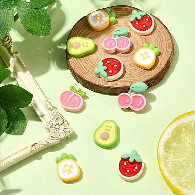 25Pcs 5 Styles Opaque Resin Cabochons RESI-CJ0003-79-1