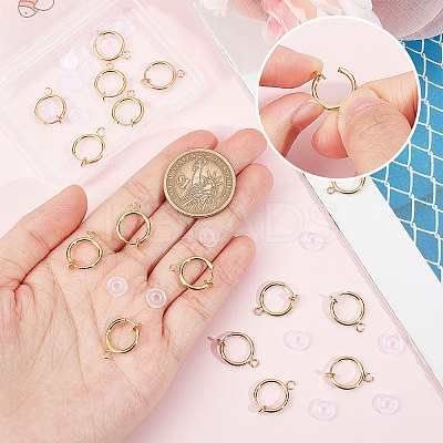 20Pcs Brass Clip-on Earring Findings KK-BBC0004-84-1